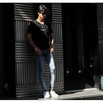 サムデイフ SOMEDIFF 7分袖 Vネック スリム Tシャツ L zg2 サムデイフ SOMEDIFF 7分袖 Vネック スリム Tシャツ L zg2